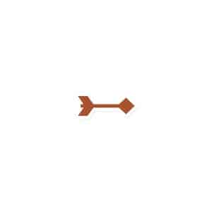 04 Feather Shaft Arrow Terracotta Die-Cut Magnet - 3″×3″ - Main