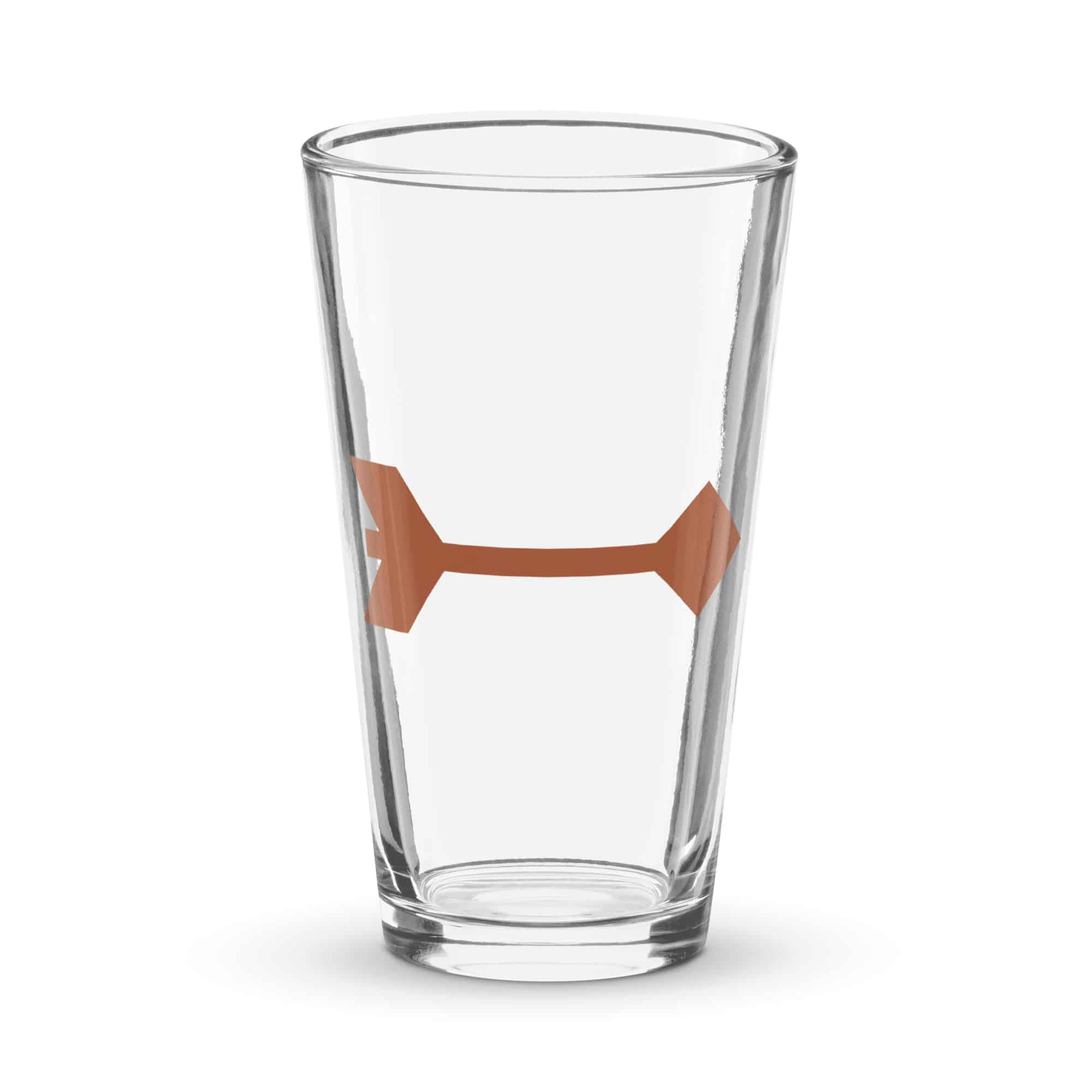 Terracotta Feather Shaft Arrow Pint Glass