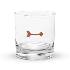 04 Feather Shaft Arrow Terracotta Rocks Glass - 10.5 oz - Main