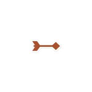 04 Feather Shaft Arrow Terracotta Vinyl Sticker - 3x3 - Main
