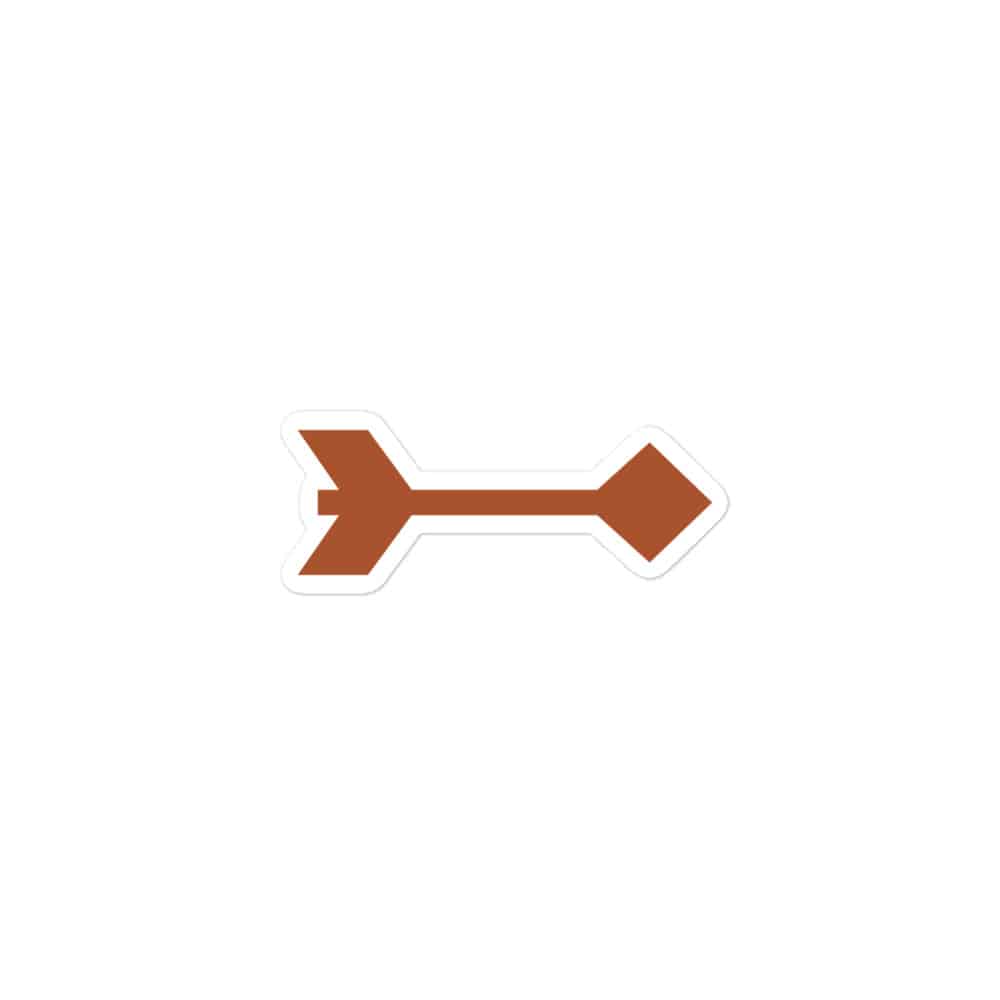 Terracotta Feather Shaft Arrow Vinyl Sticker