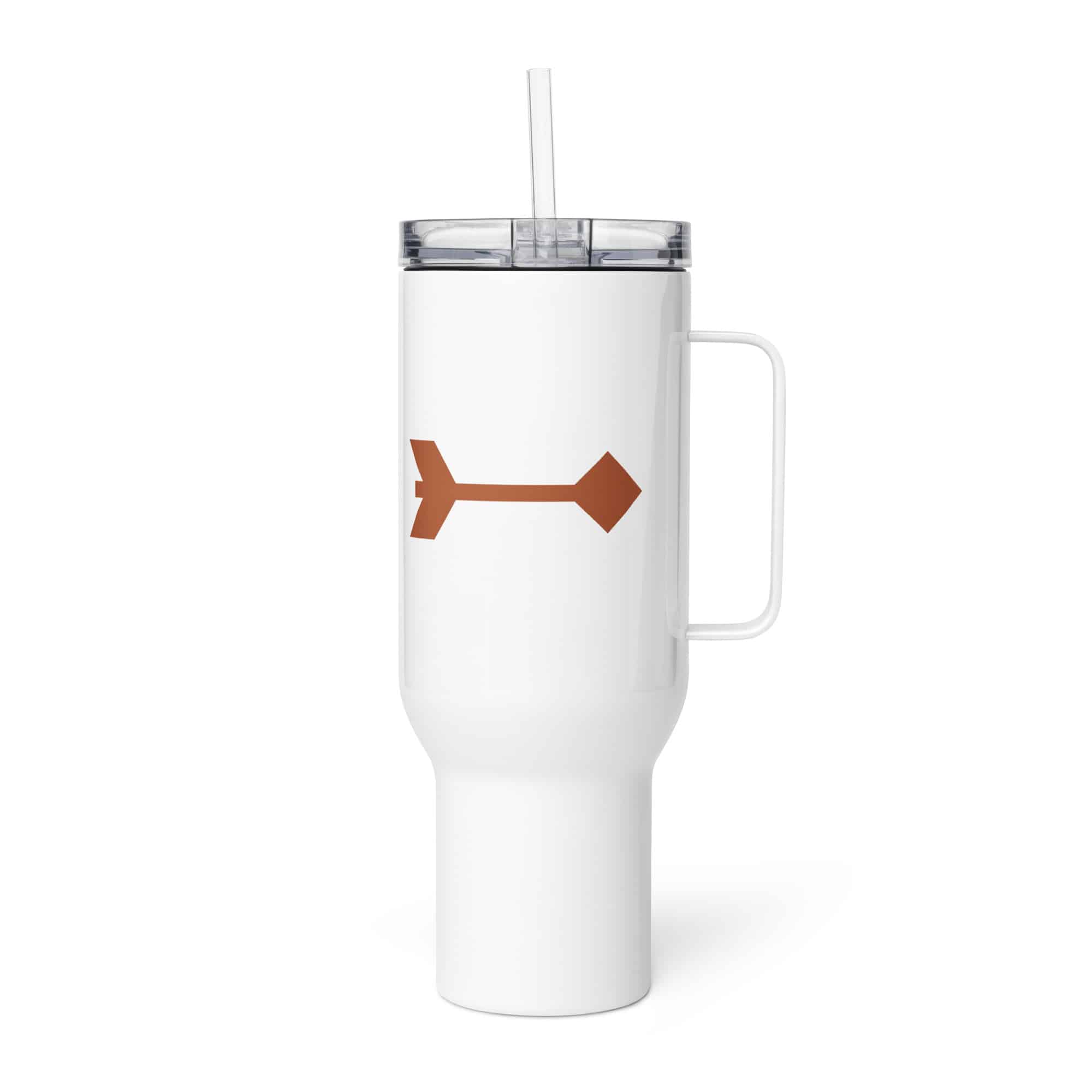 Terracotta Feather Shaft Arrow Travel Mug