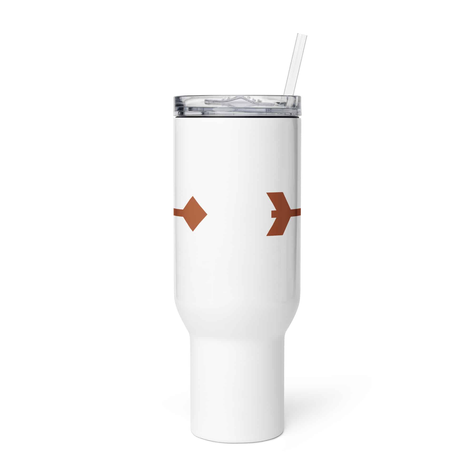 Terracotta Feather Shaft Arrow Travel Mug