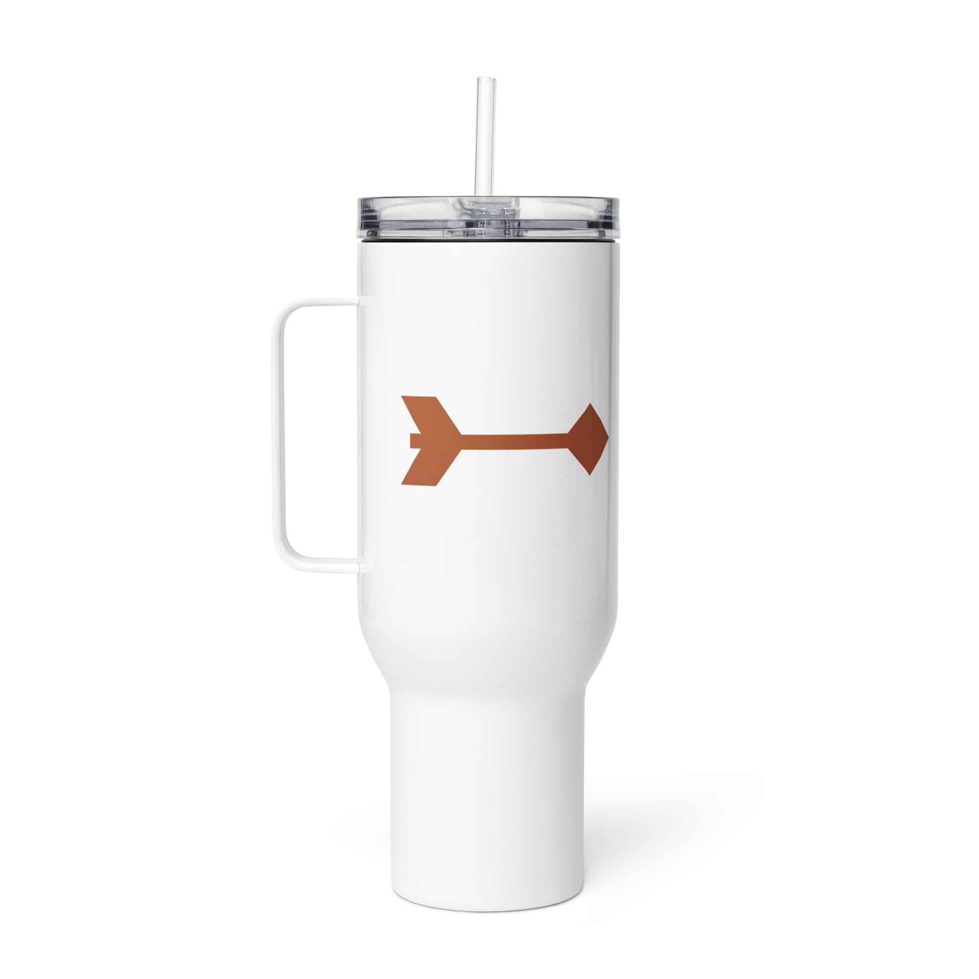 Terracotta Feather Shaft Arrow Travel Mug
