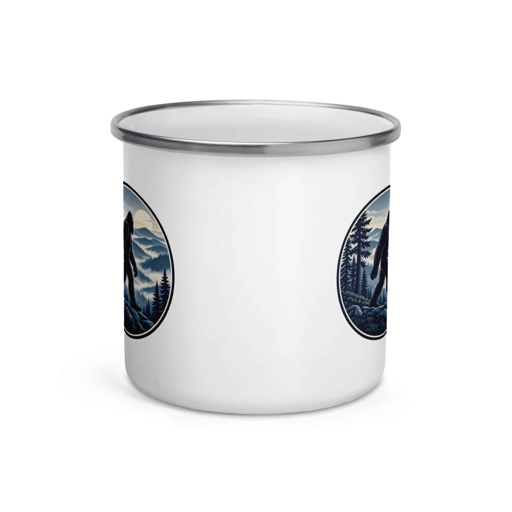 Bigfoot Smoky Mountain Wanderer Enamel Camp Mug
