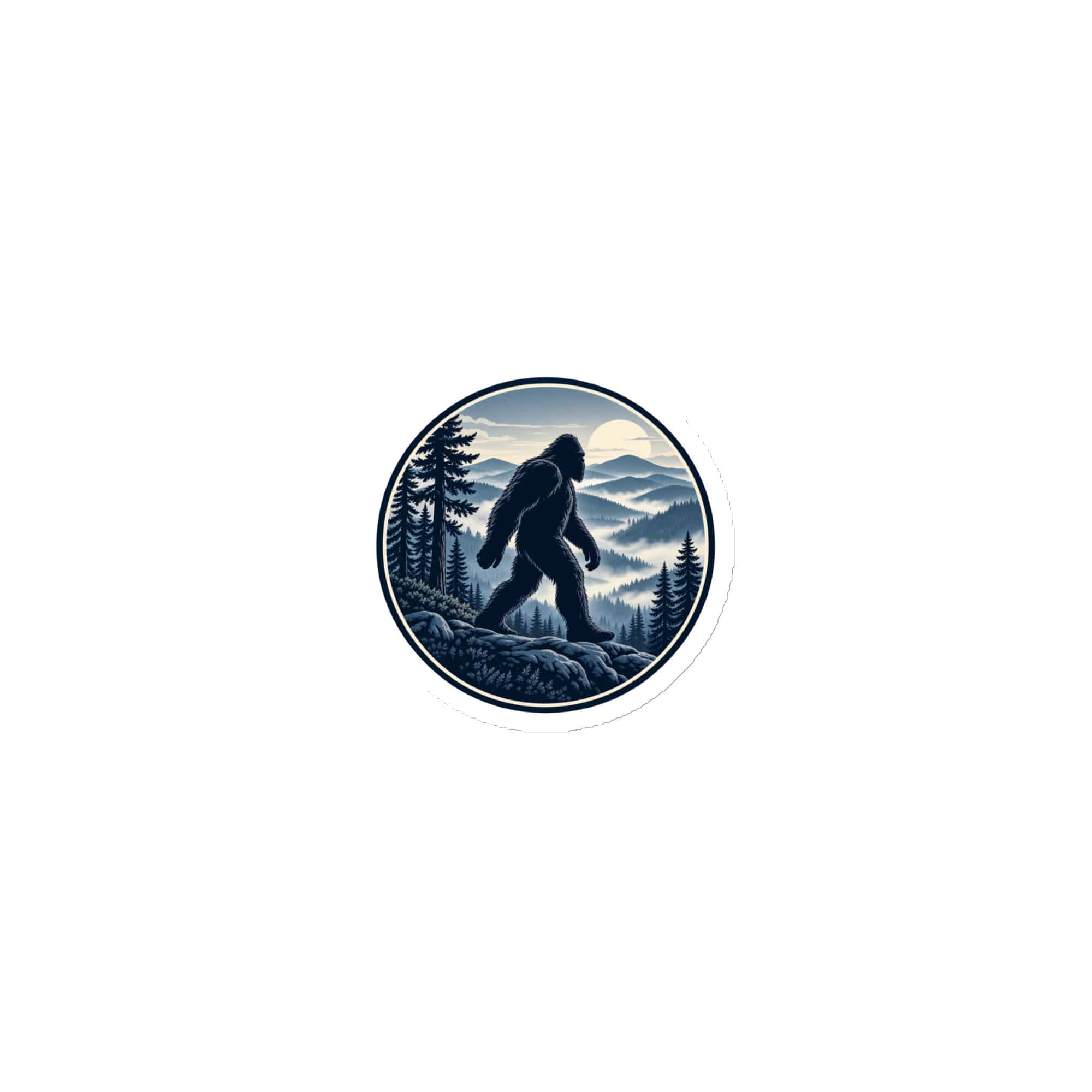 Bigfoot Smoky Mountain Wanderer Die-Cut Magnet