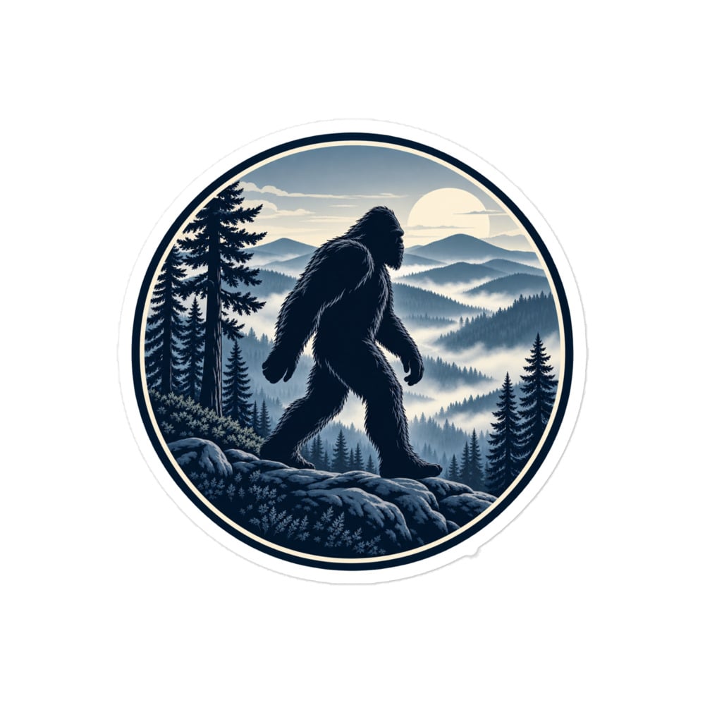 Bigfoot Smoky Mountain Wanderer Vinyl Sticker