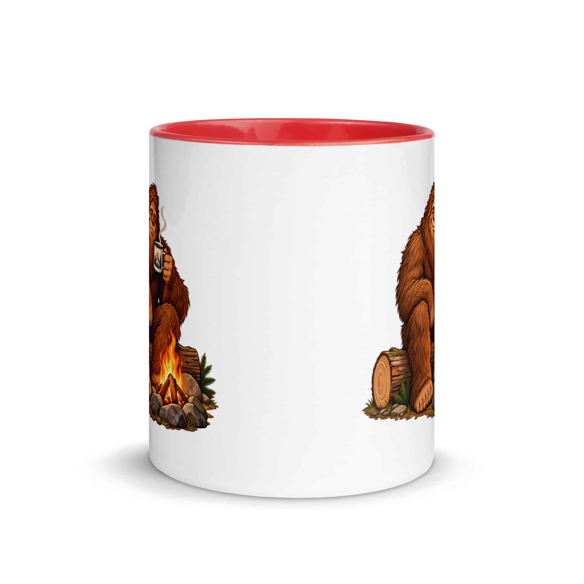 Camp Coffee Bigfoot Color Inside Mug