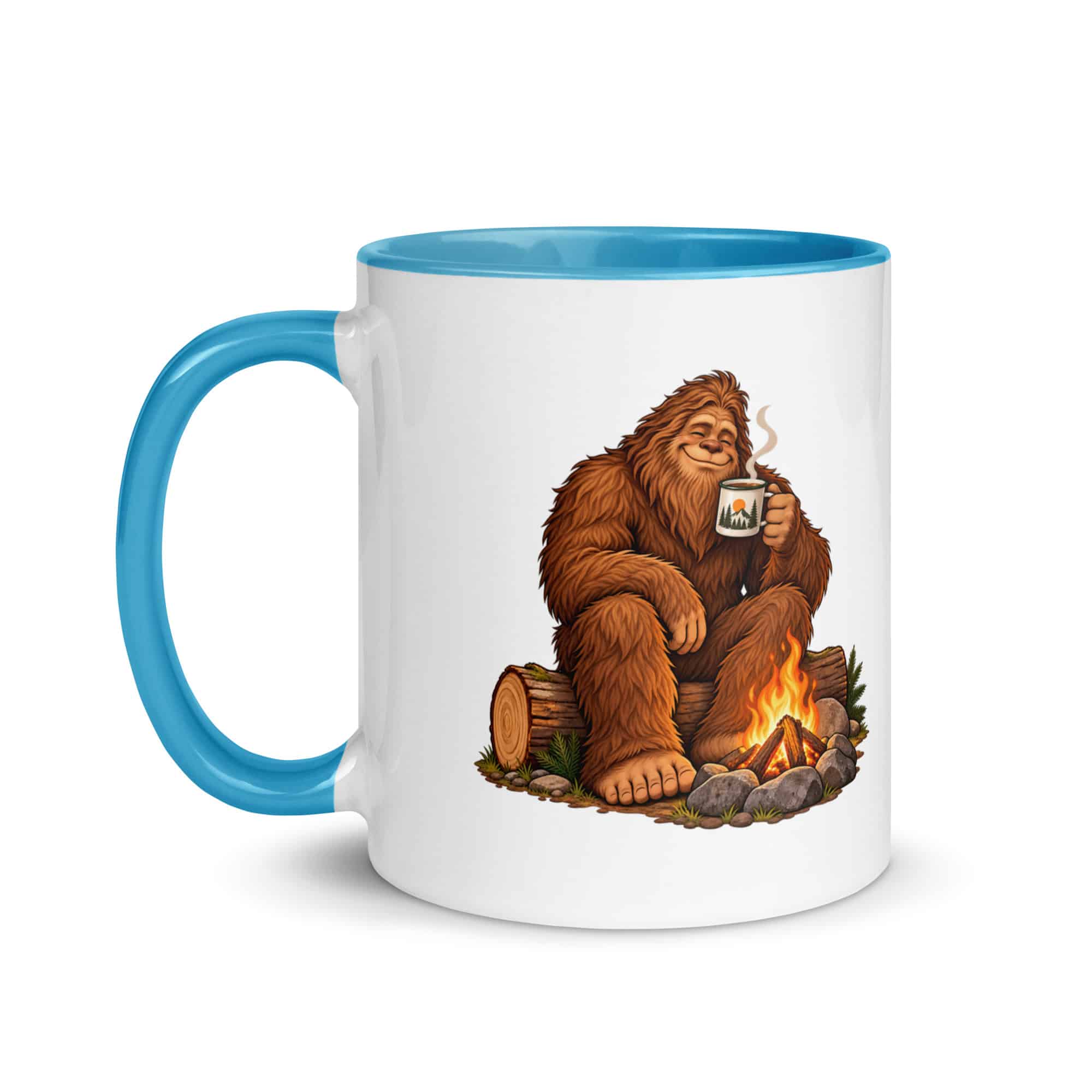 Camp Coffee Bigfoot Color Inside Mug