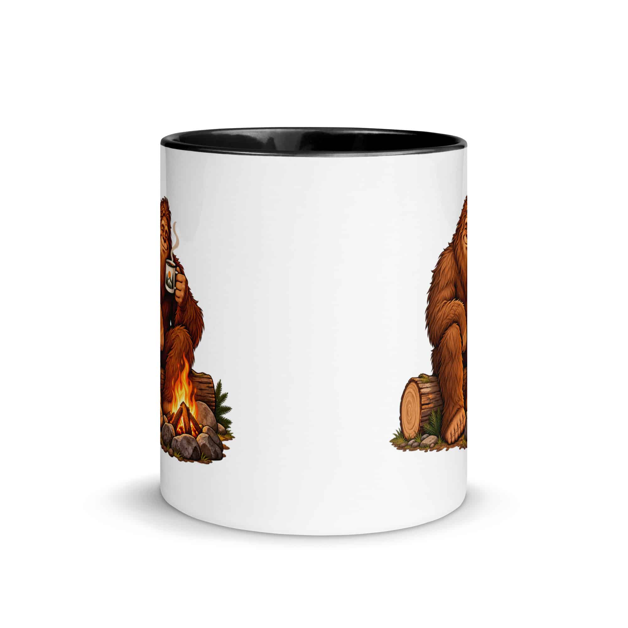Camp Coffee Bigfoot Color Inside Mug
