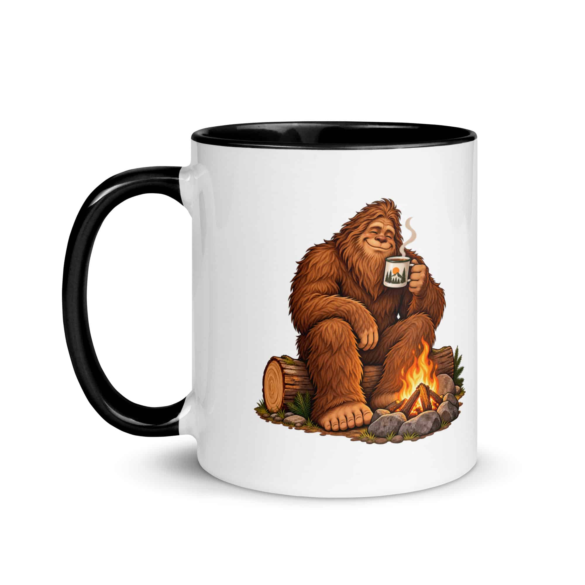 Camp Coffee Bigfoot Color Inside Mug