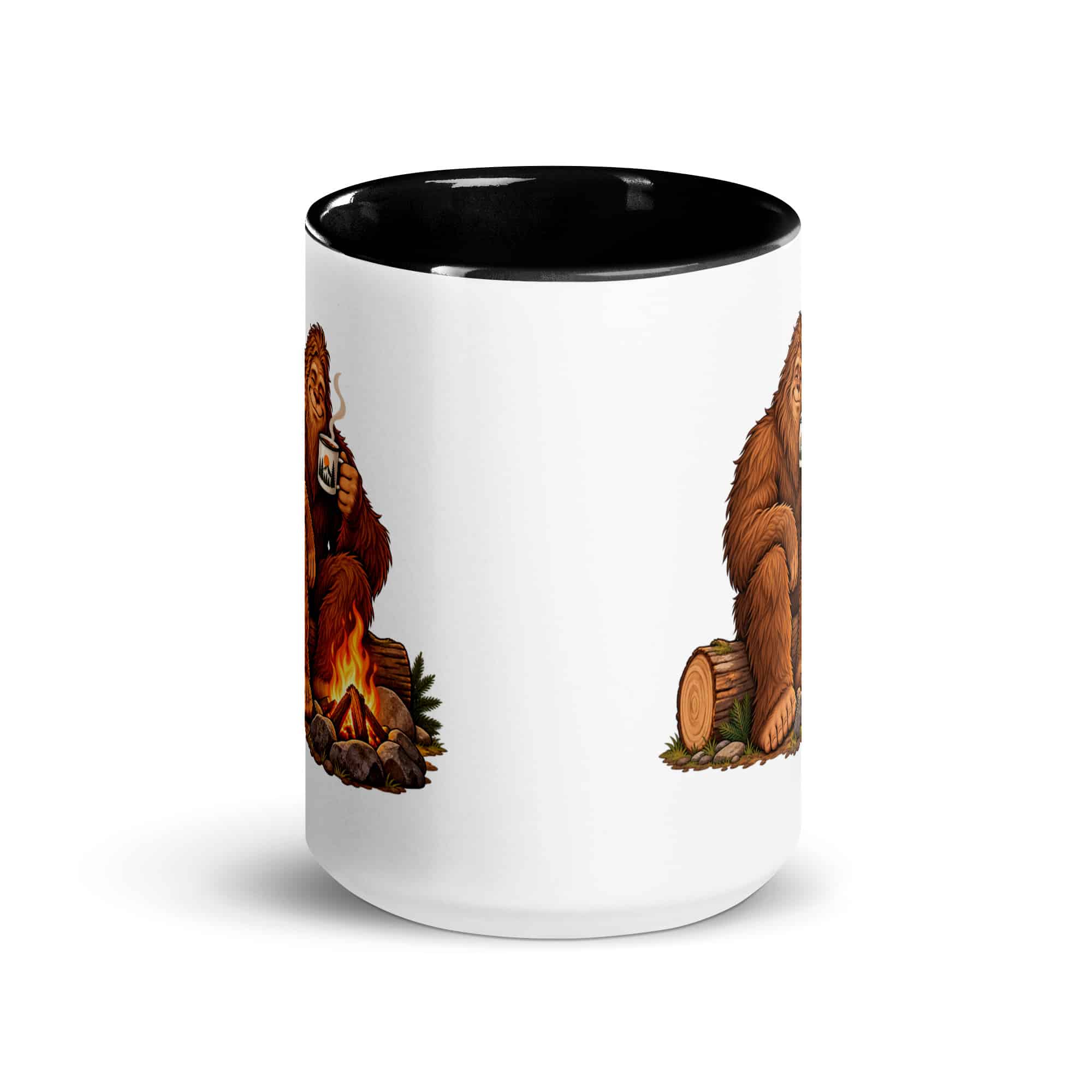 Camp Coffee Bigfoot Color Inside Mug