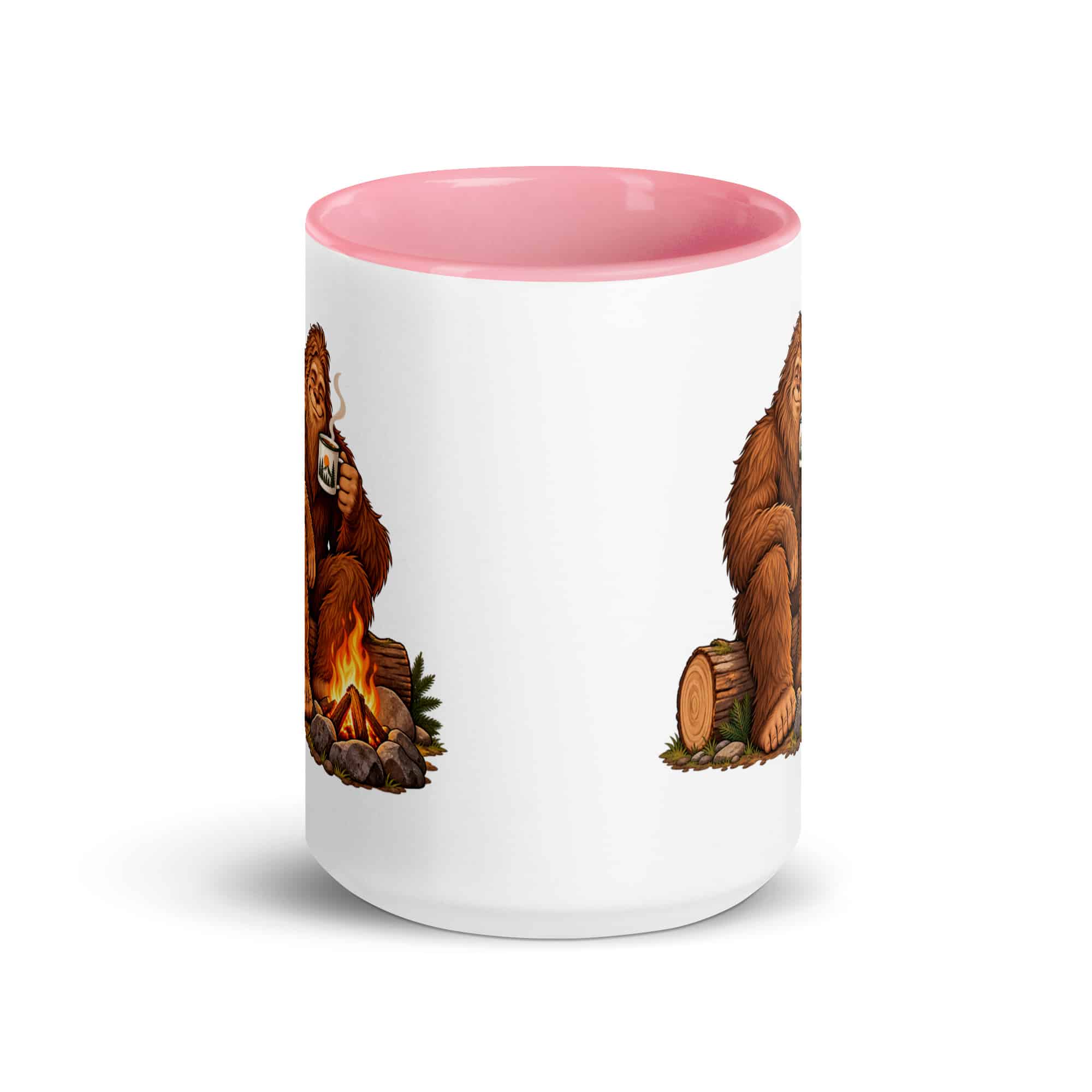 Camp Coffee Bigfoot Color Inside Mug
