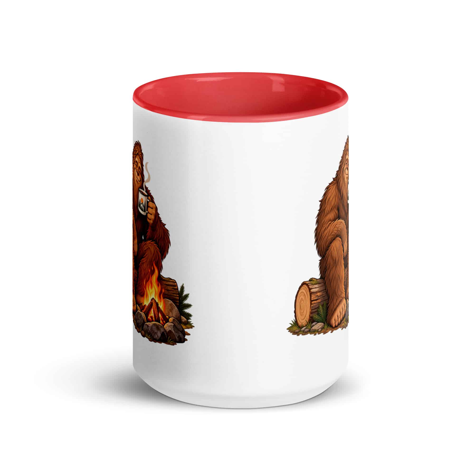 Camp Coffee Bigfoot Color Inside Mug