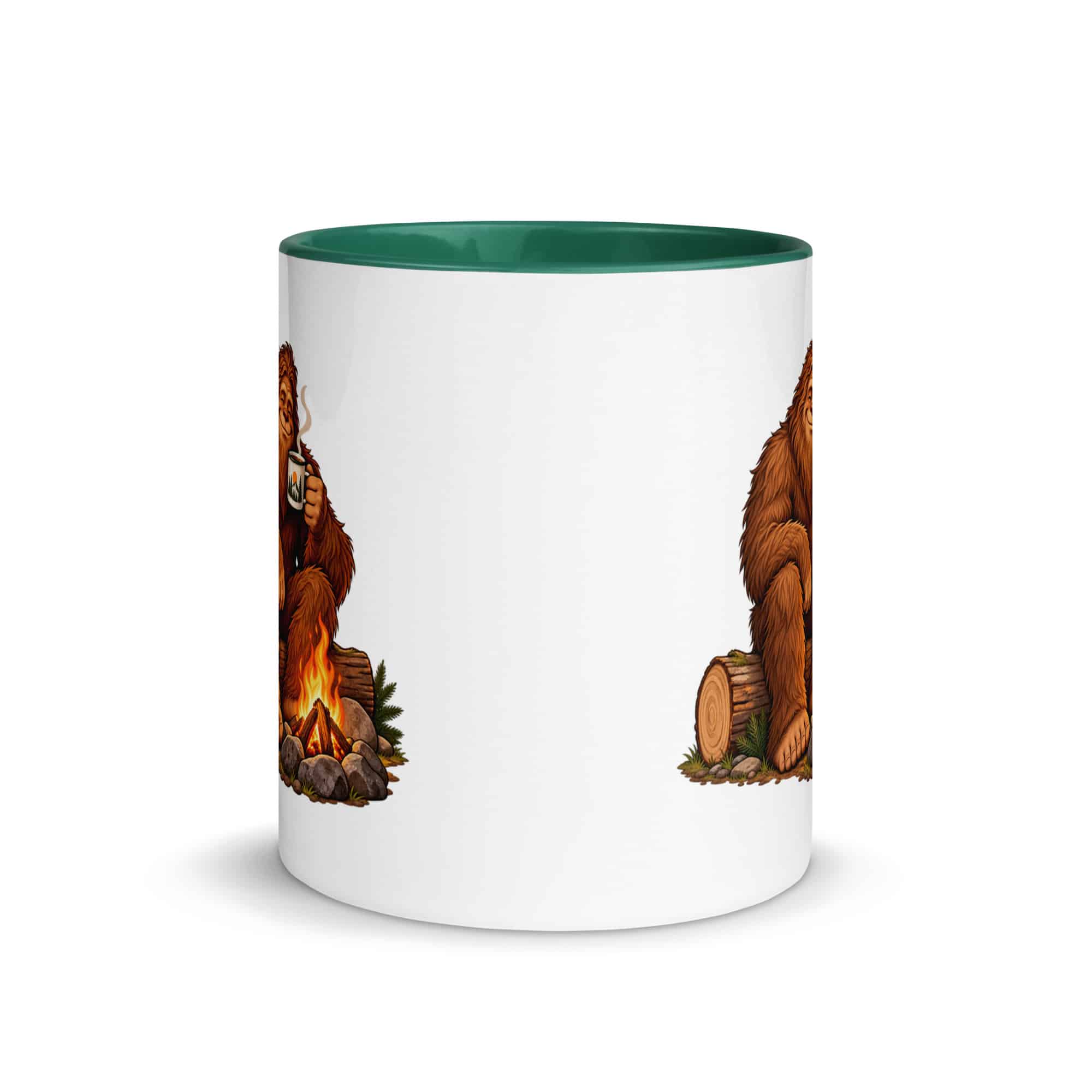 Camp Coffee Bigfoot Color Inside Mug