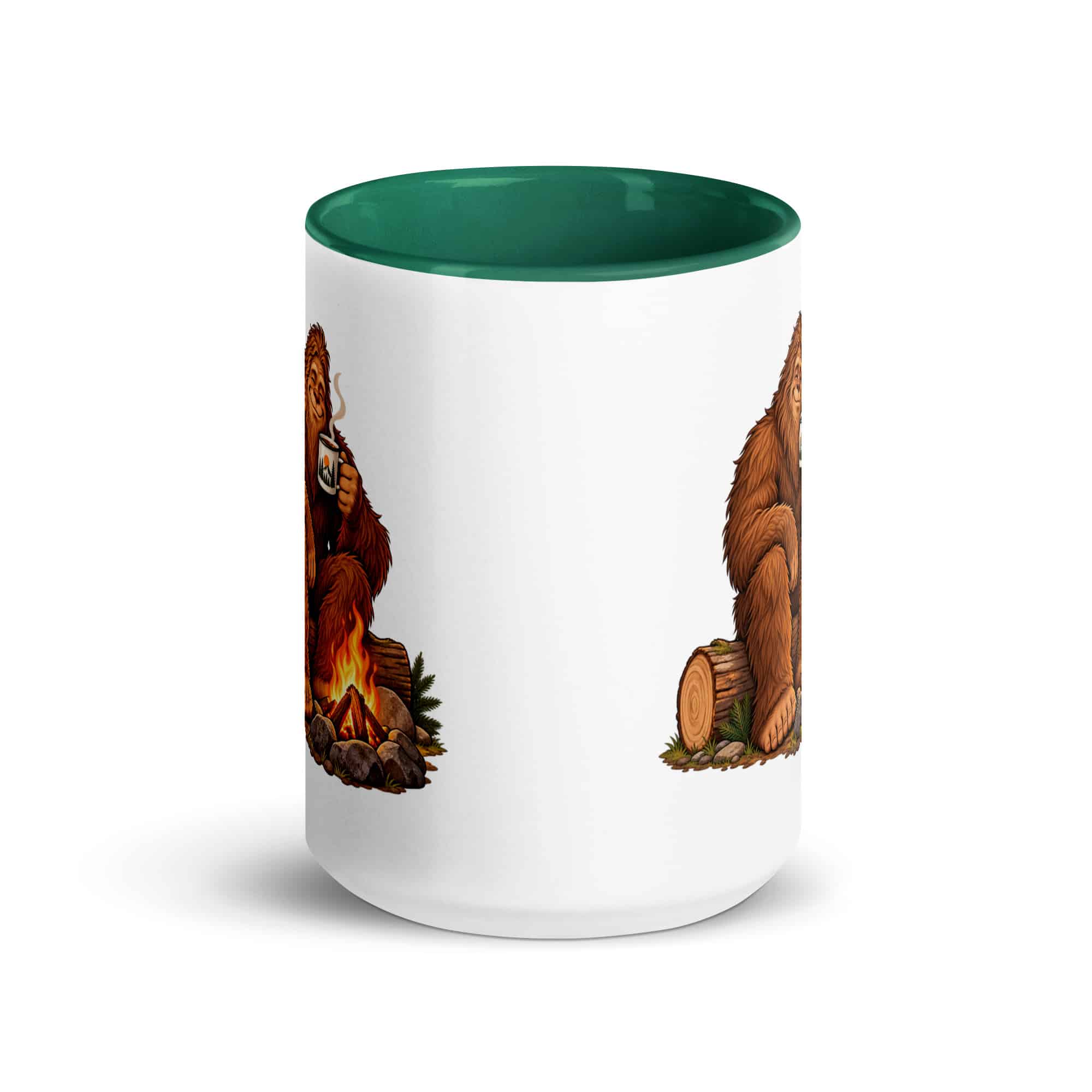 Camp Coffee Bigfoot Color Inside Mug