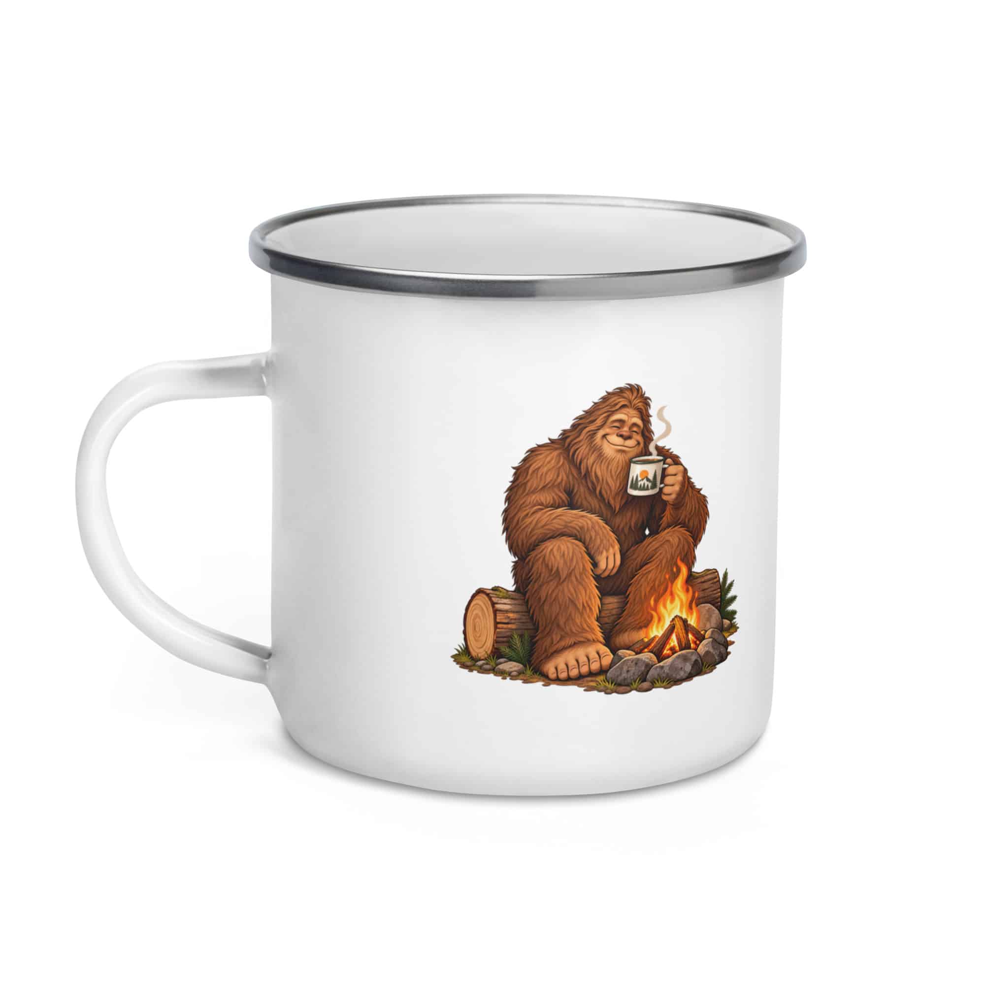 Bigfoot Campfire Coffee Enamel Camp Mug