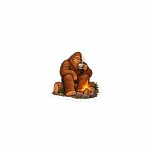 05 Camp Coffee Die-Cut Magnet - 3″×3″ - Main