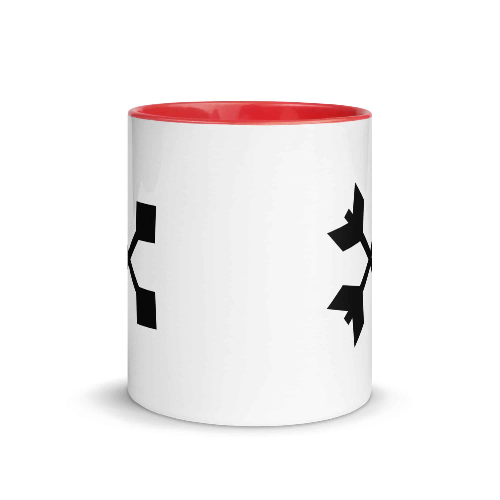 Black Crossed Feather Arrows Color Inside Mug