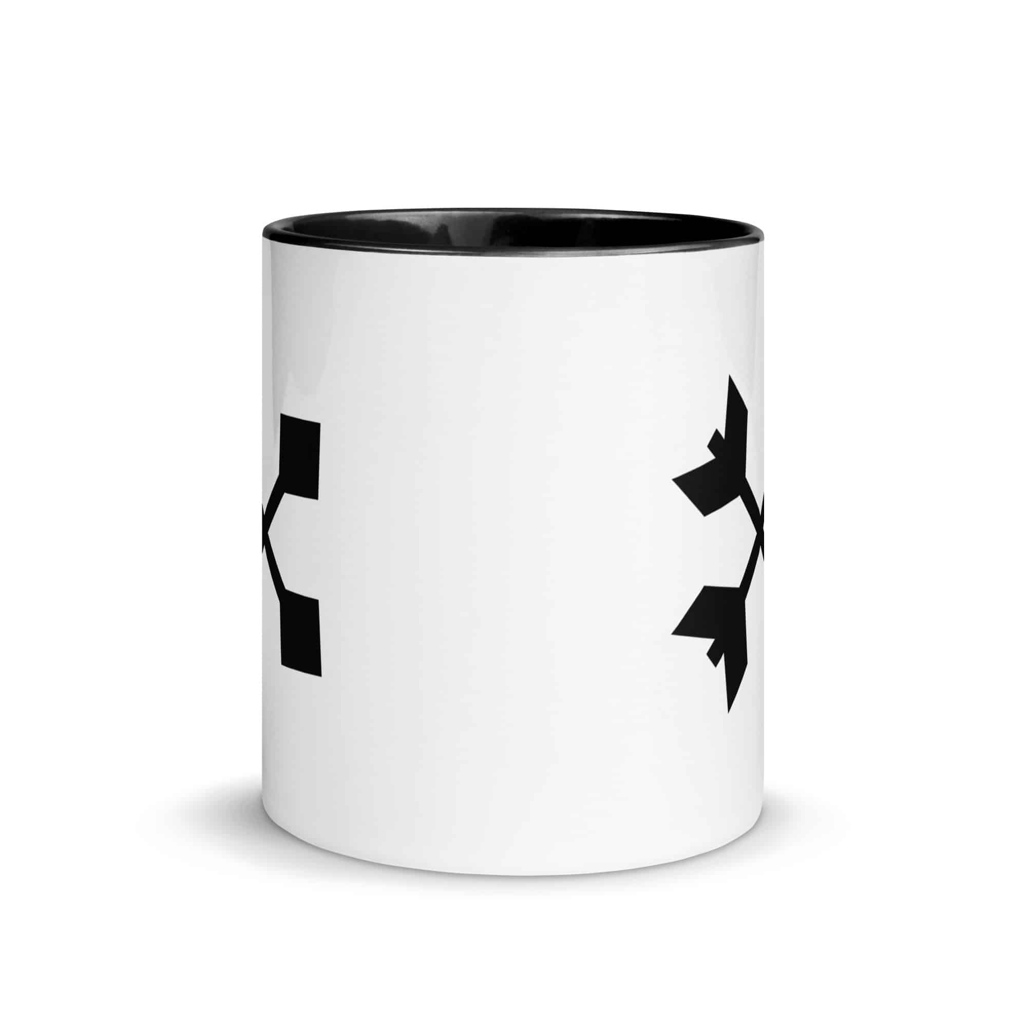 Black Crossed Feather Arrows Color Inside Mug