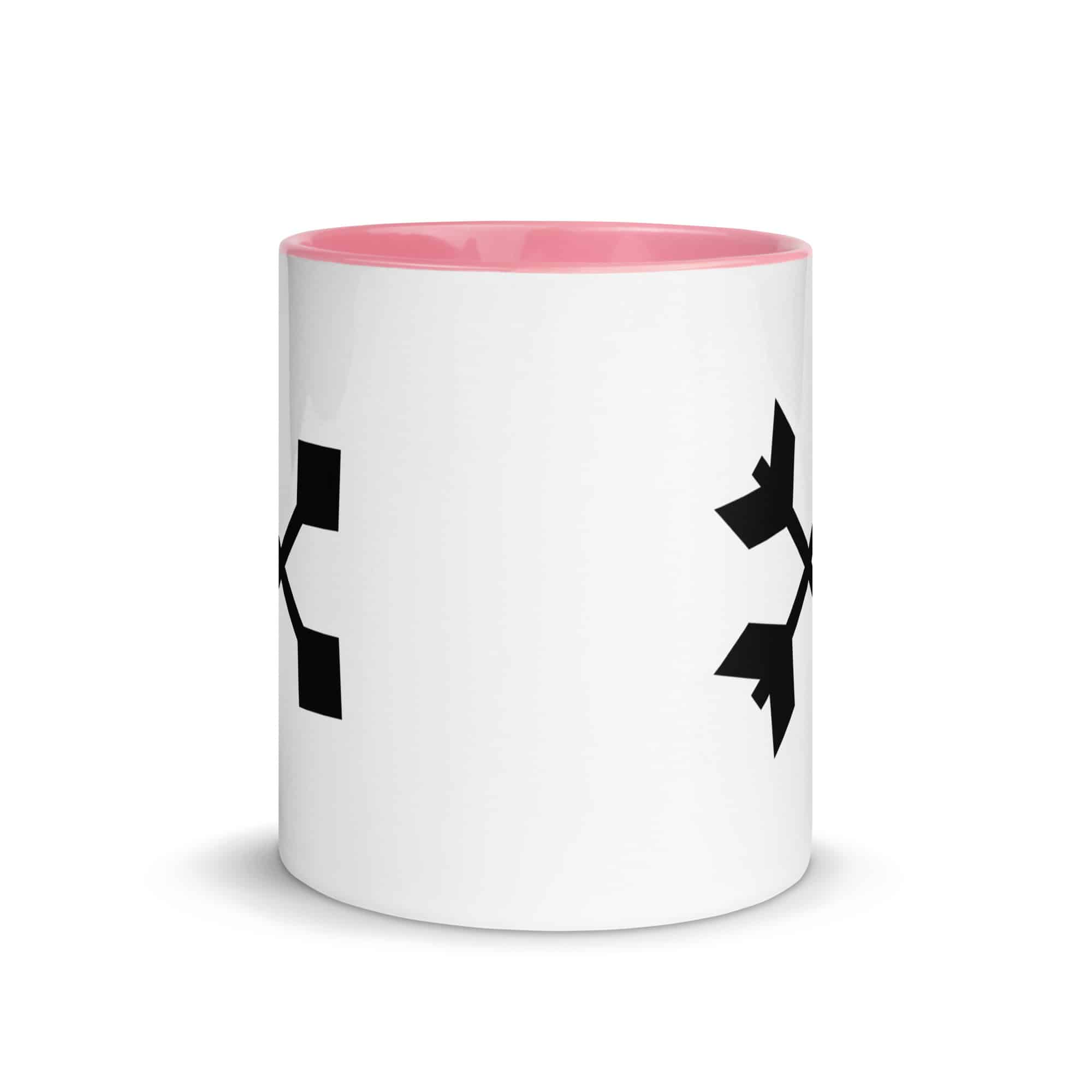 Black Crossed Feather Arrows Color Inside Mug