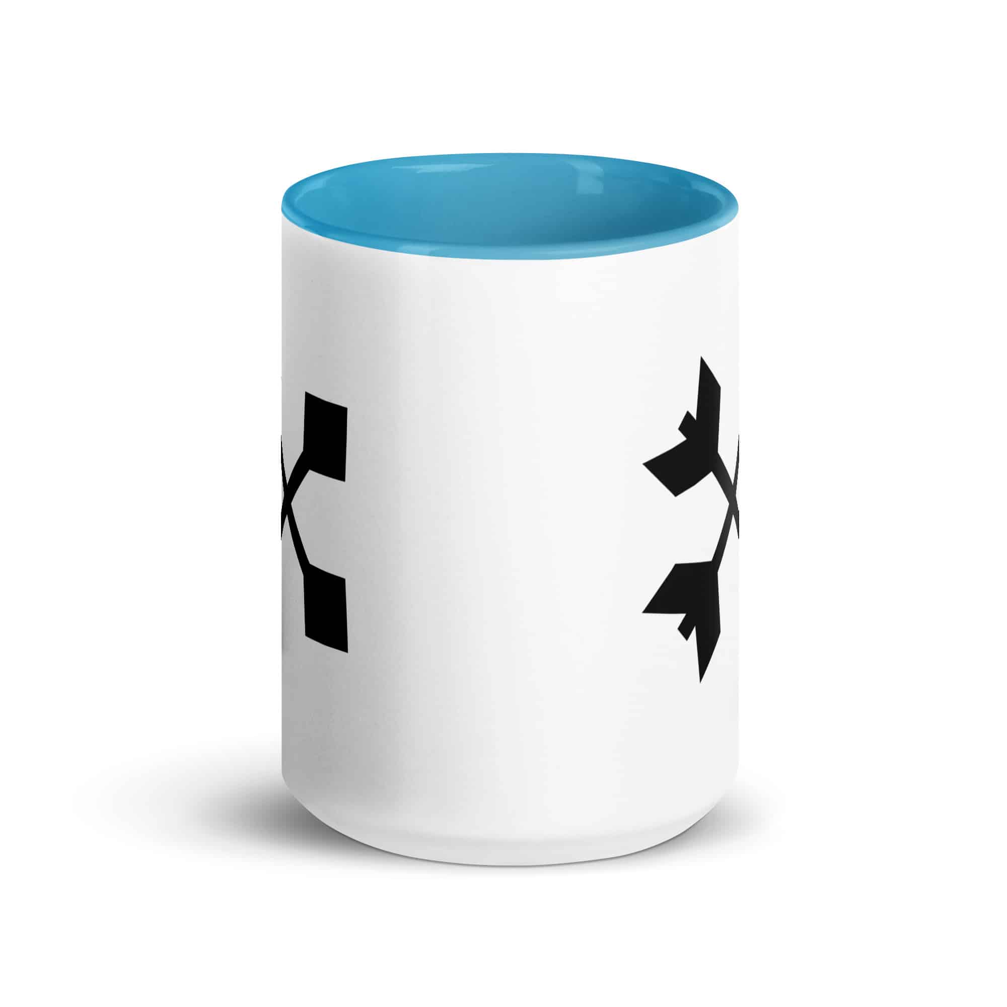 Black Crossed Feather Arrows Color Inside Mug