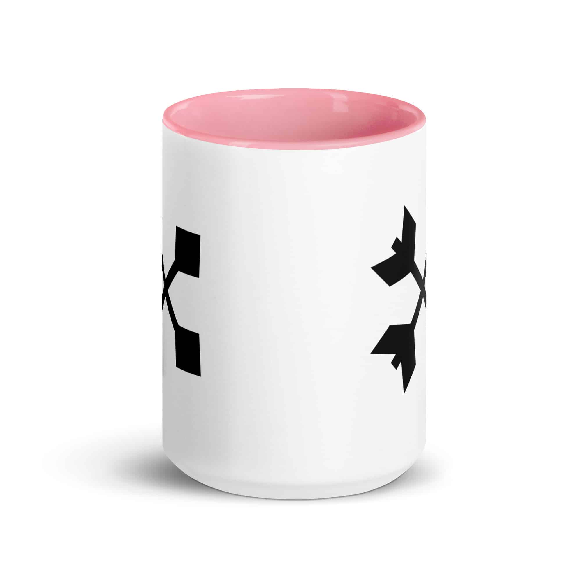 Black Crossed Feather Arrows Color Inside Mug