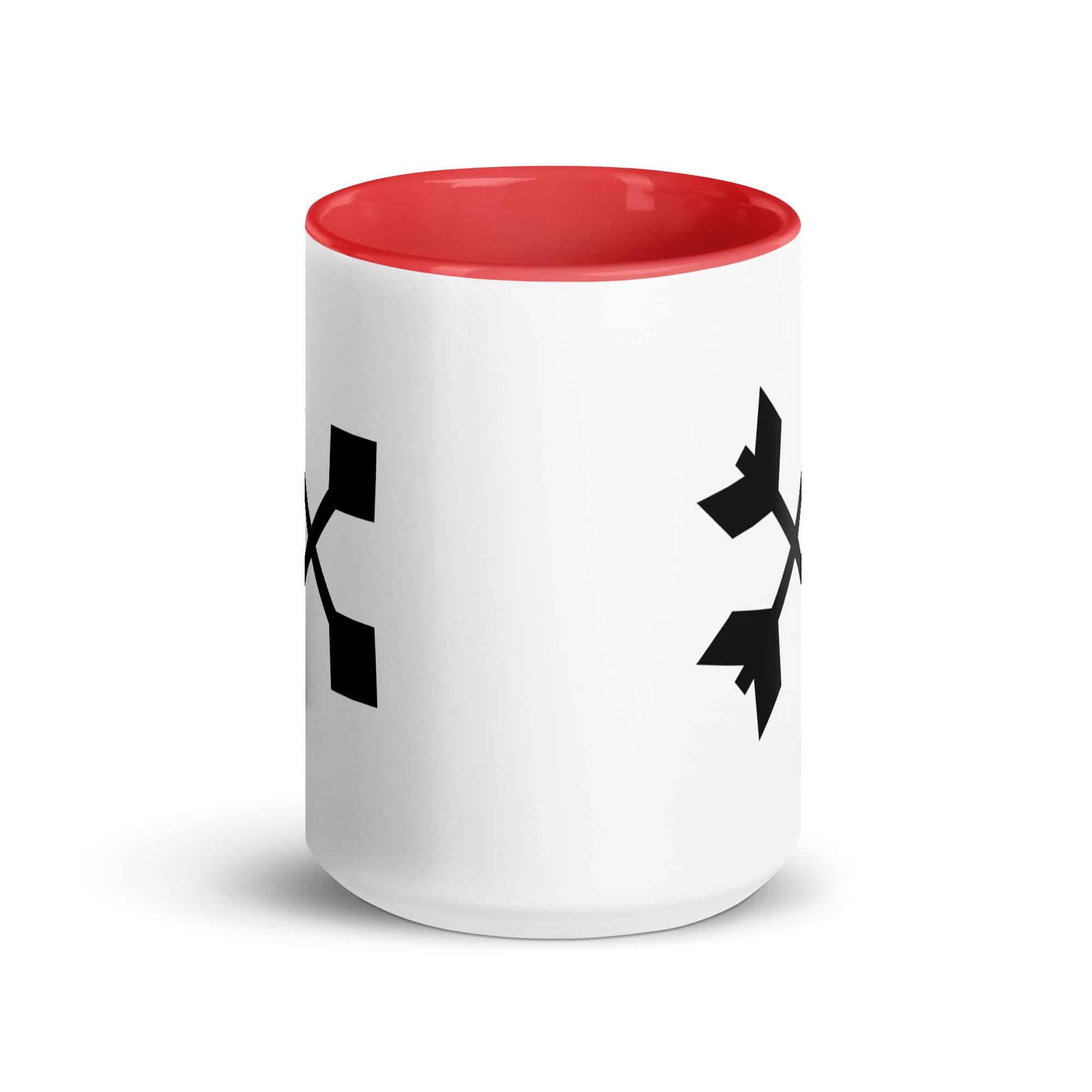 Black Crossed Feather Arrows Color Inside Mug