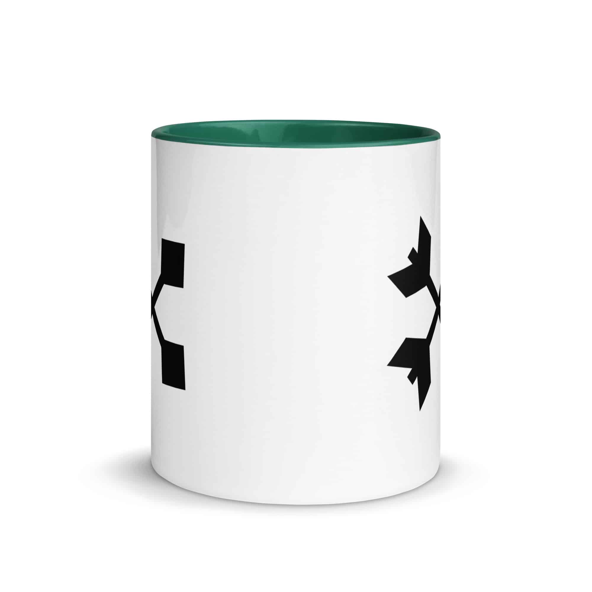 Black Crossed Feather Arrows Color Inside Mug