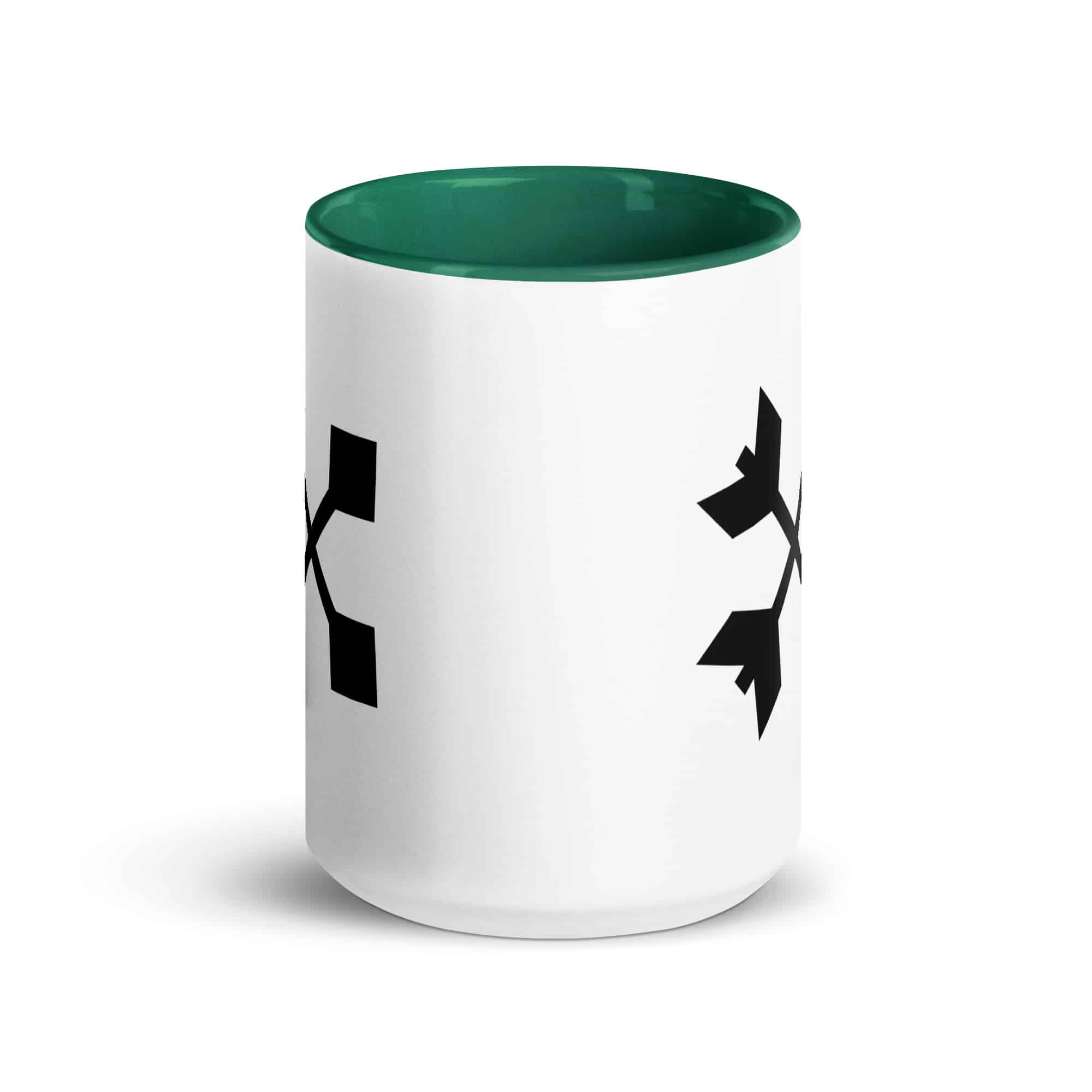Black Crossed Feather Arrows Color Inside Mug