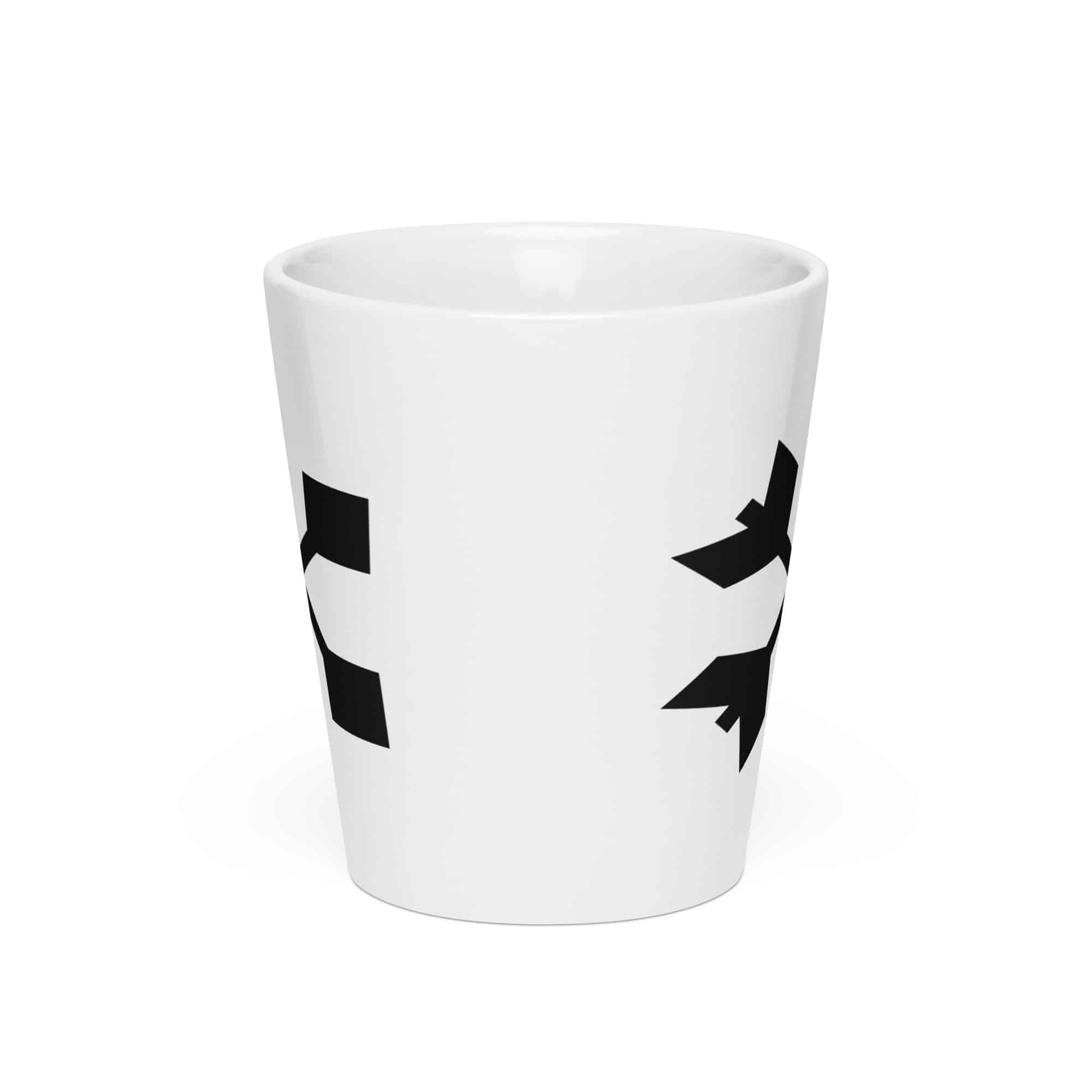 Black Crossed Feather Arrows Latte Mug
