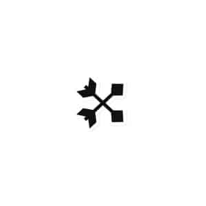 05 Crossed Feather Arrows Black Die-Cut Magnet - 3″×3″ - Main