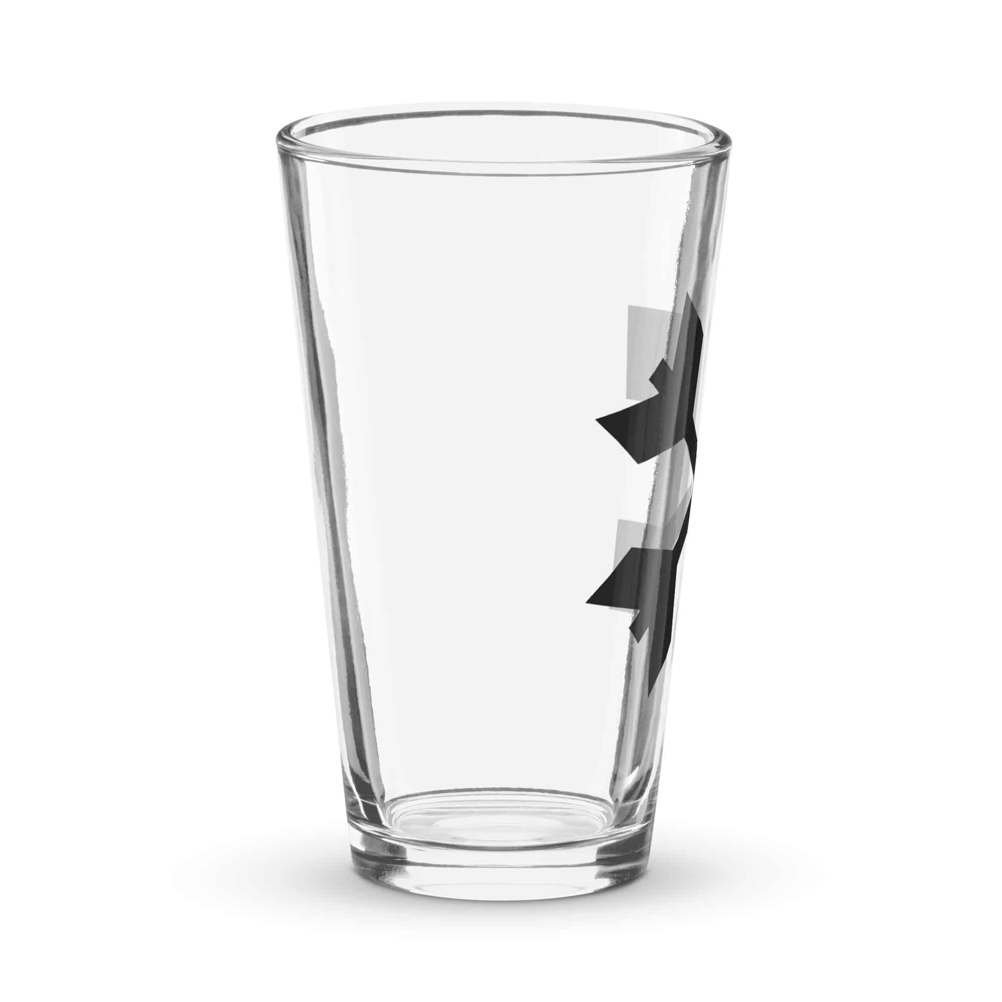 Black Crossed Feather Arrows Pint Glass