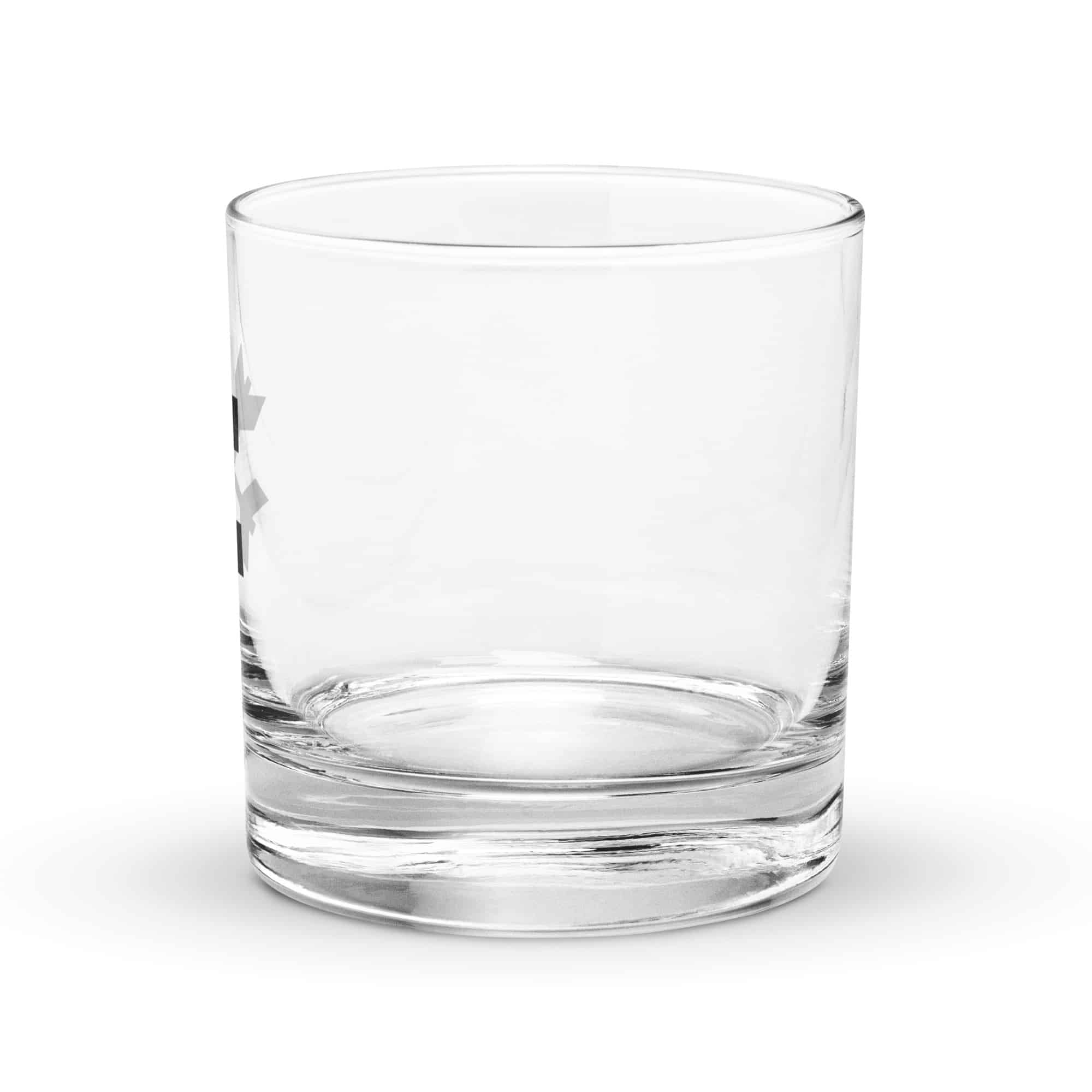 Black Crossed Feather Arrows Rocks Glass