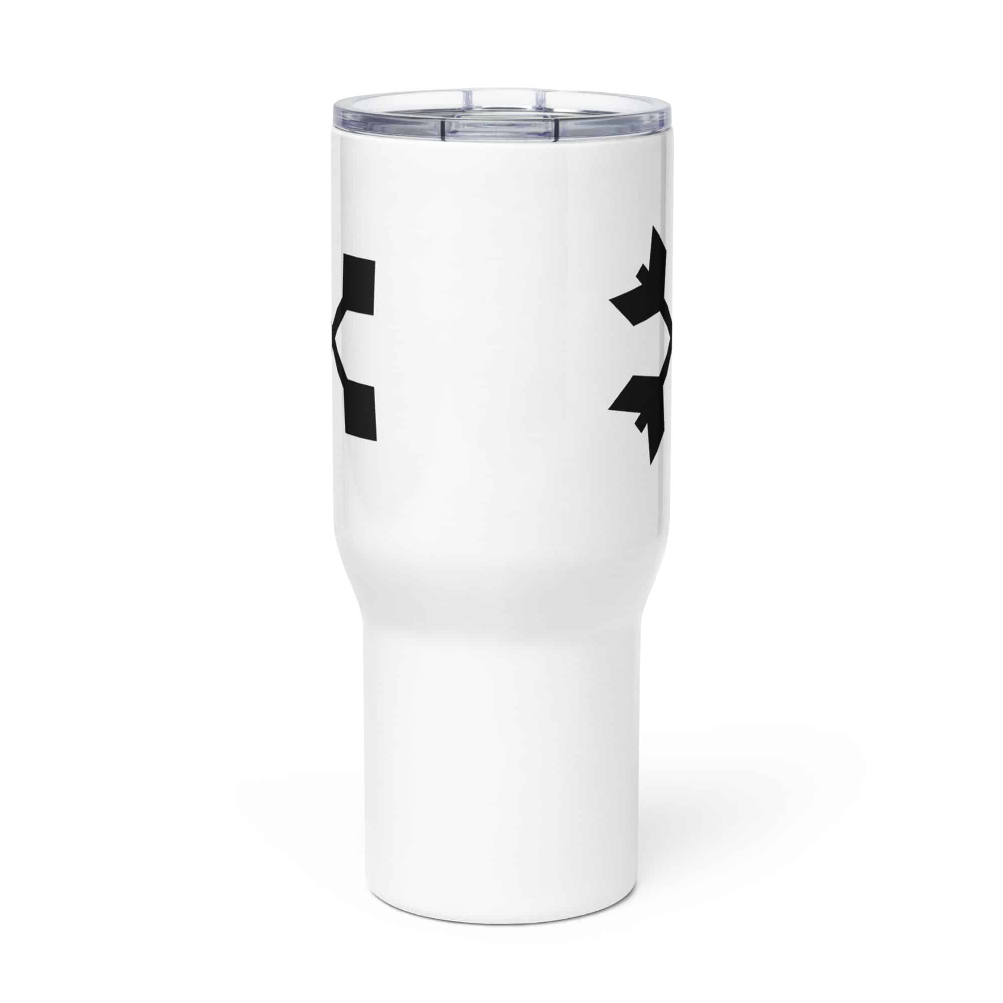 Black Crossed Feather Arrows Travel Mug