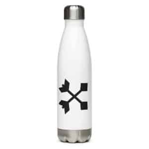 05 Crossed Feather Arrows Black Stainless Steel Water Bottle - 17 oz - Main