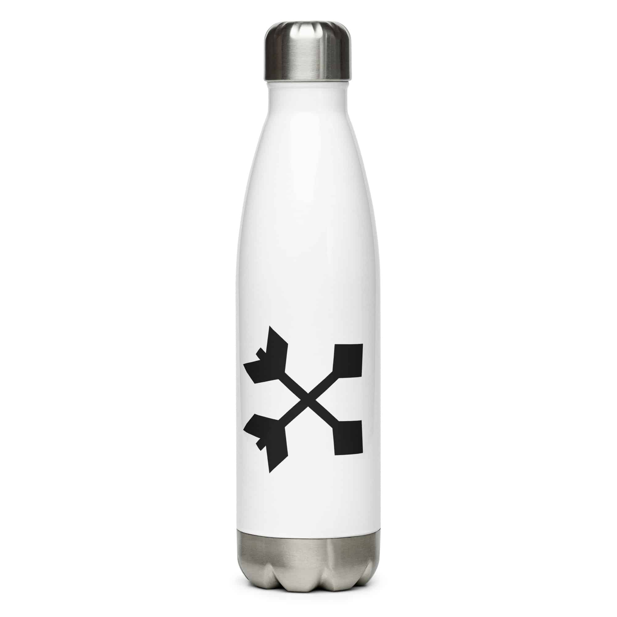 Black Crossed Feather Arrows Water Bottle