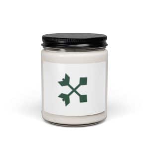 05 Crossed Feather Arrows Forest Green Soy Wax Candle - 9oz - Main