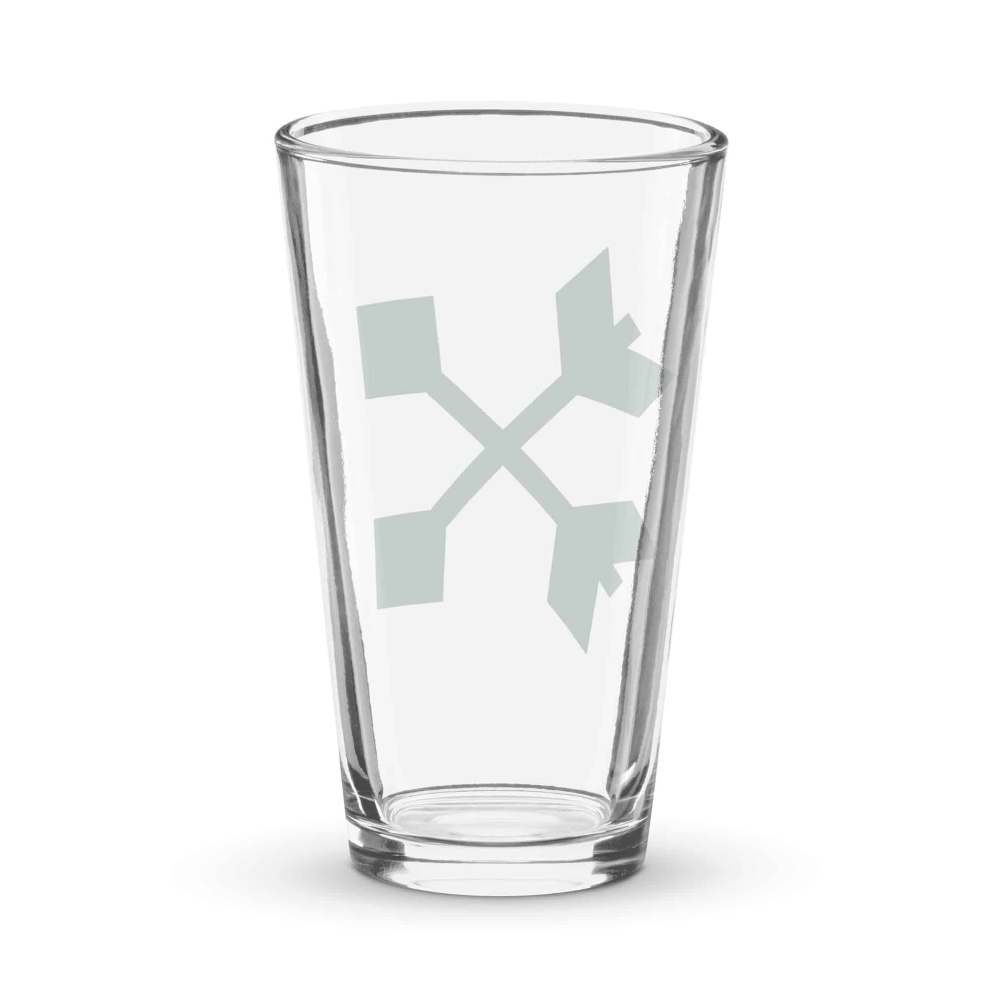 Forest Green Crossed Feather Arrows Pint Glass