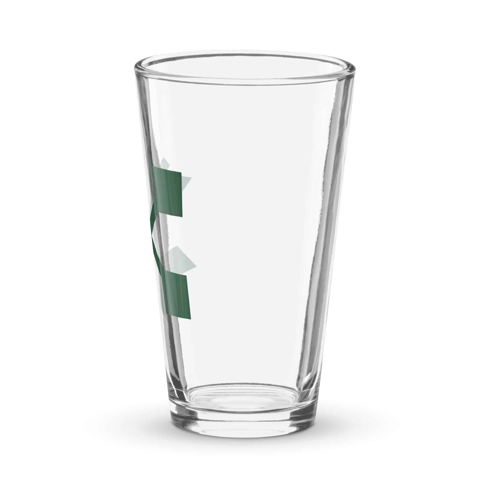 Forest Green Crossed Feather Arrows Pint Glass