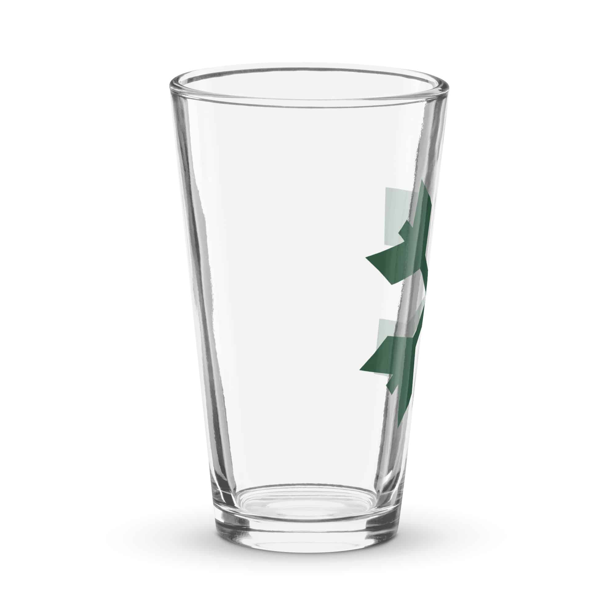 Forest Green Crossed Feather Arrows Pint Glass