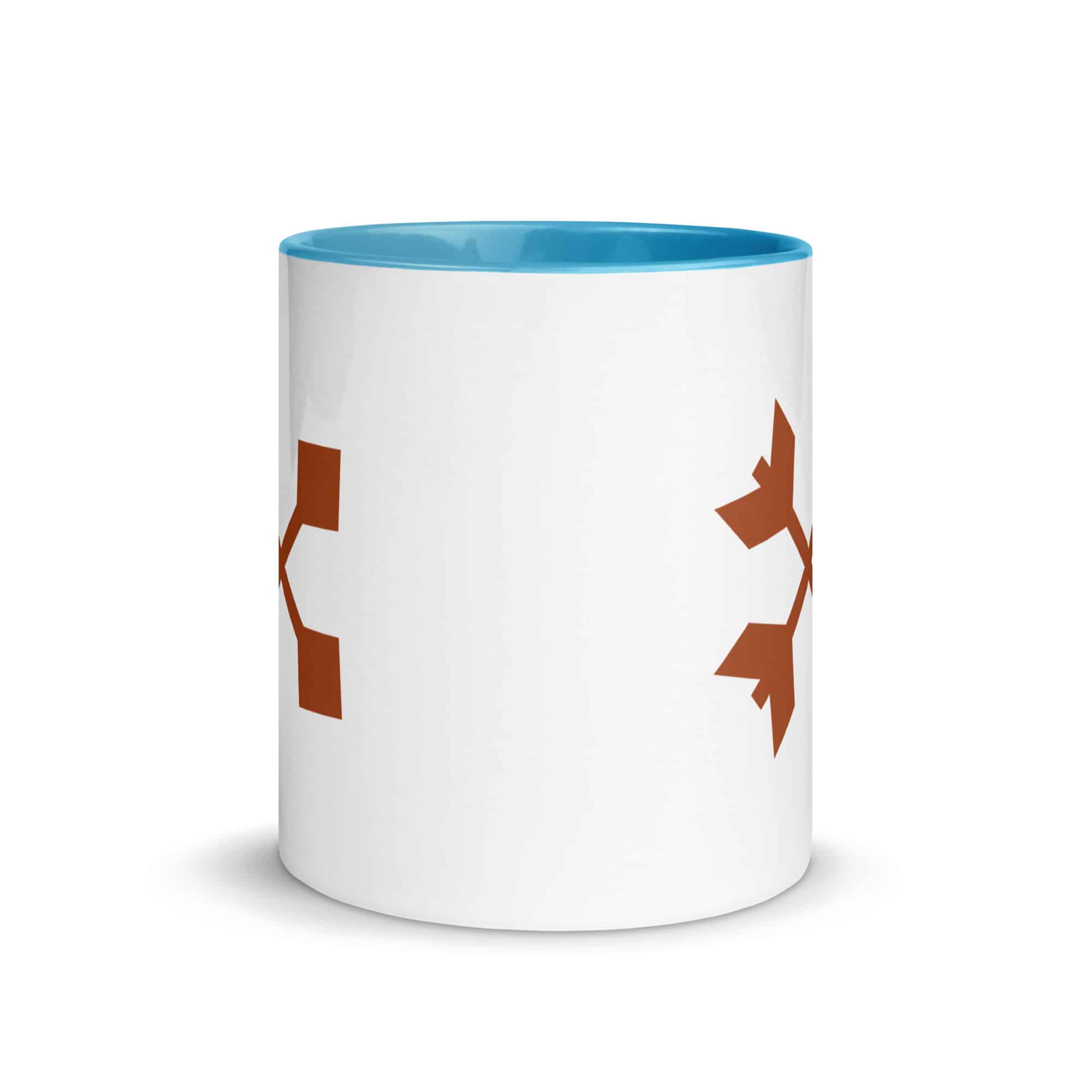 Terracotta Crossed Feather Arrows Color Inside Mug