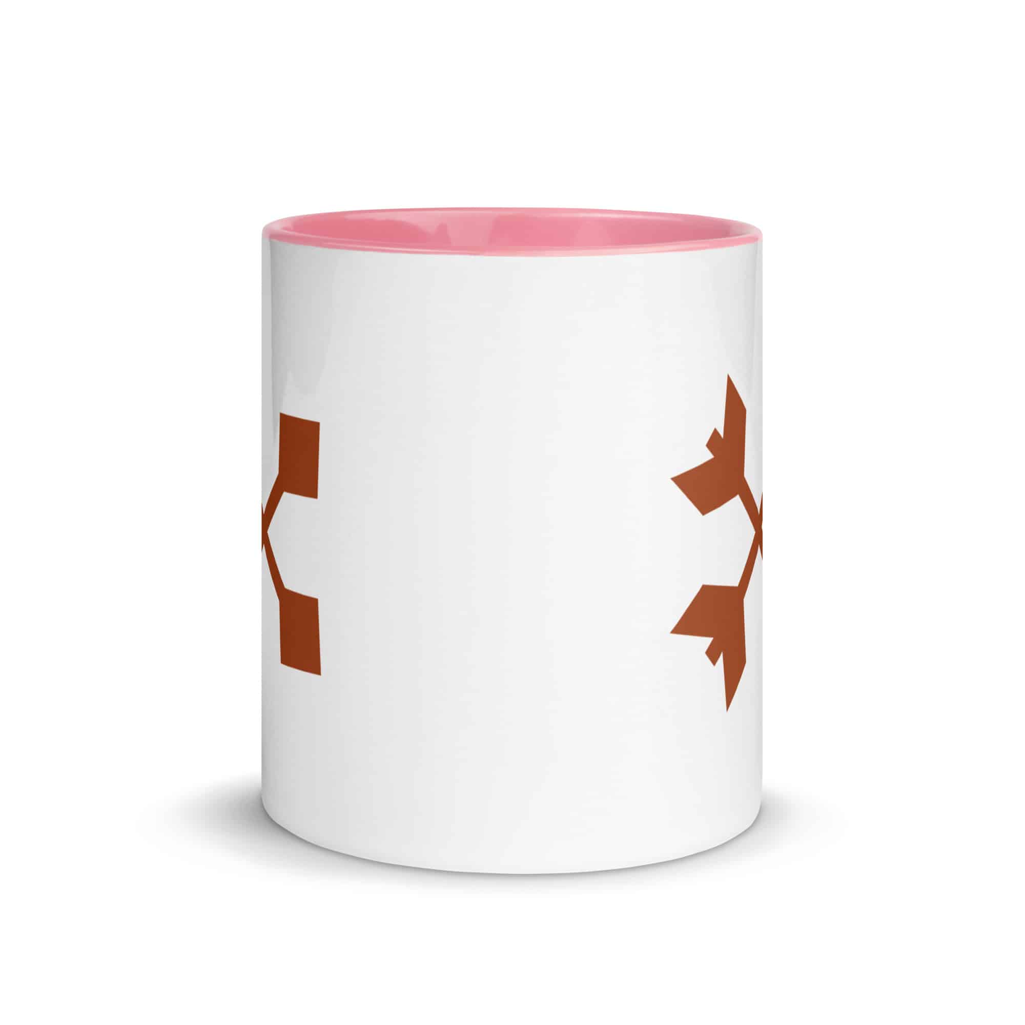 Terracotta Crossed Feather Arrows Color Inside Mug