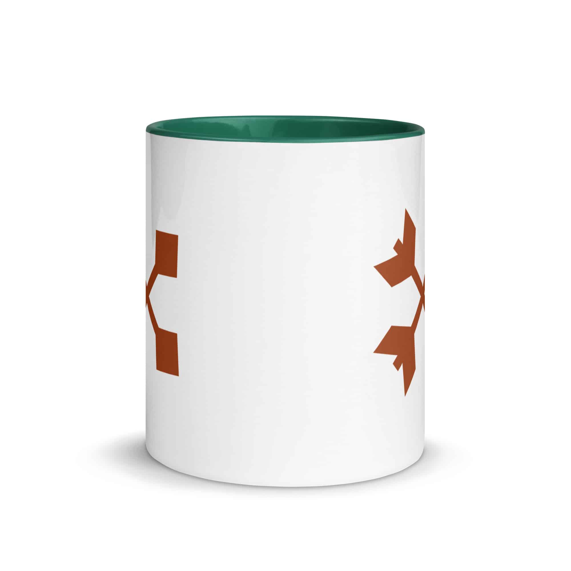 Terracotta Crossed Feather Arrows Color Inside Mug