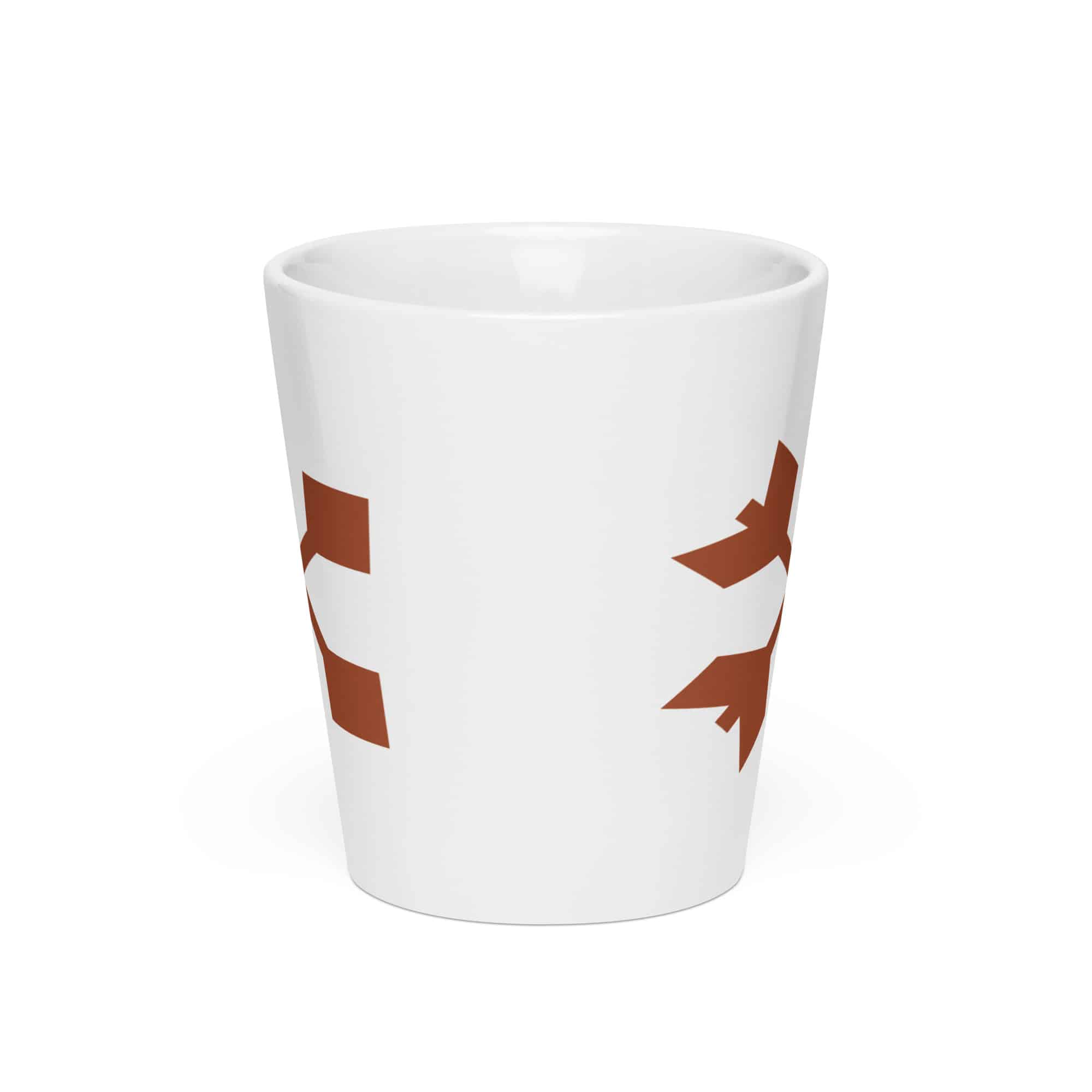 Terracotta Crossed Feather Arrows Latte Mug