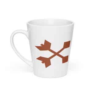 05 Crossed Feather Arrows Terracotta Latte Mug - 12 oz - Main