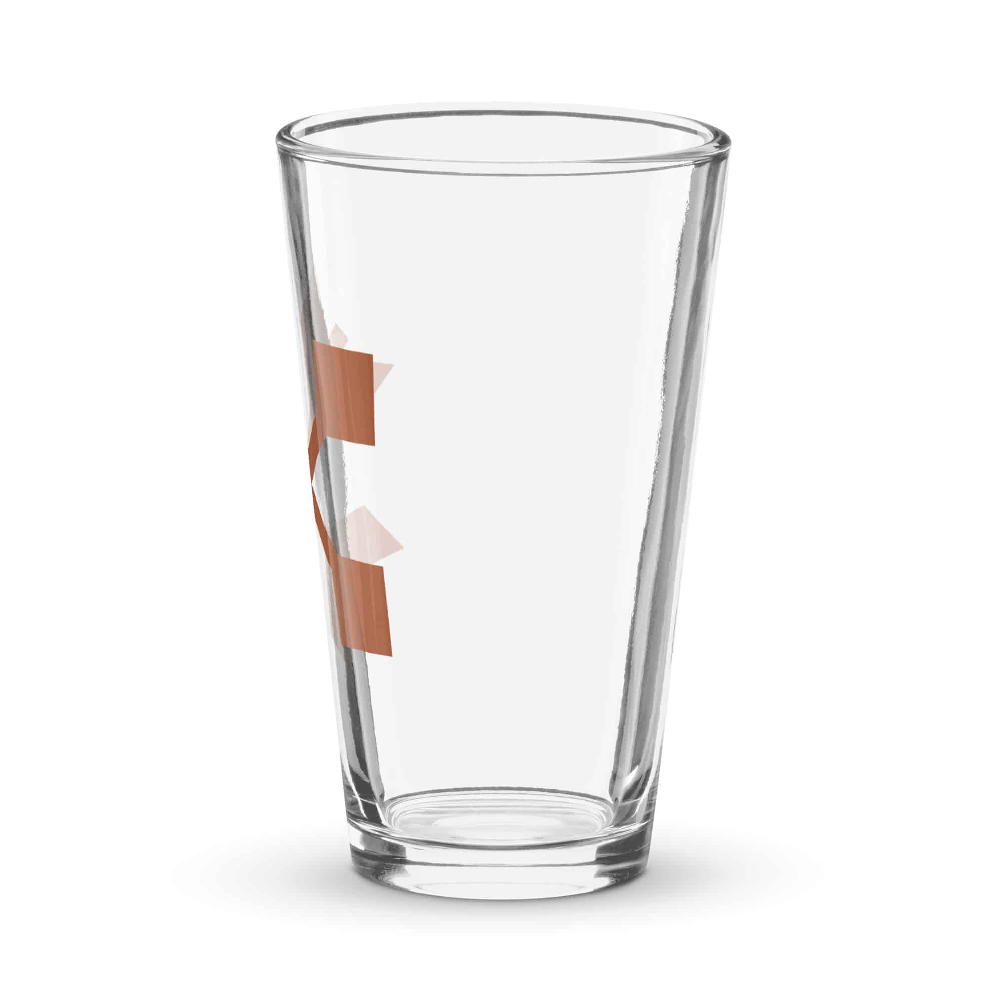 Terracotta Crossed Feather Arrows Pint Glass