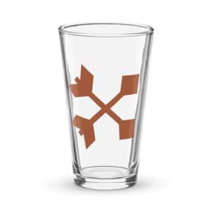 05 Crossed Feather Arrows Terracotta Pint Glass - 16 oz - Main
