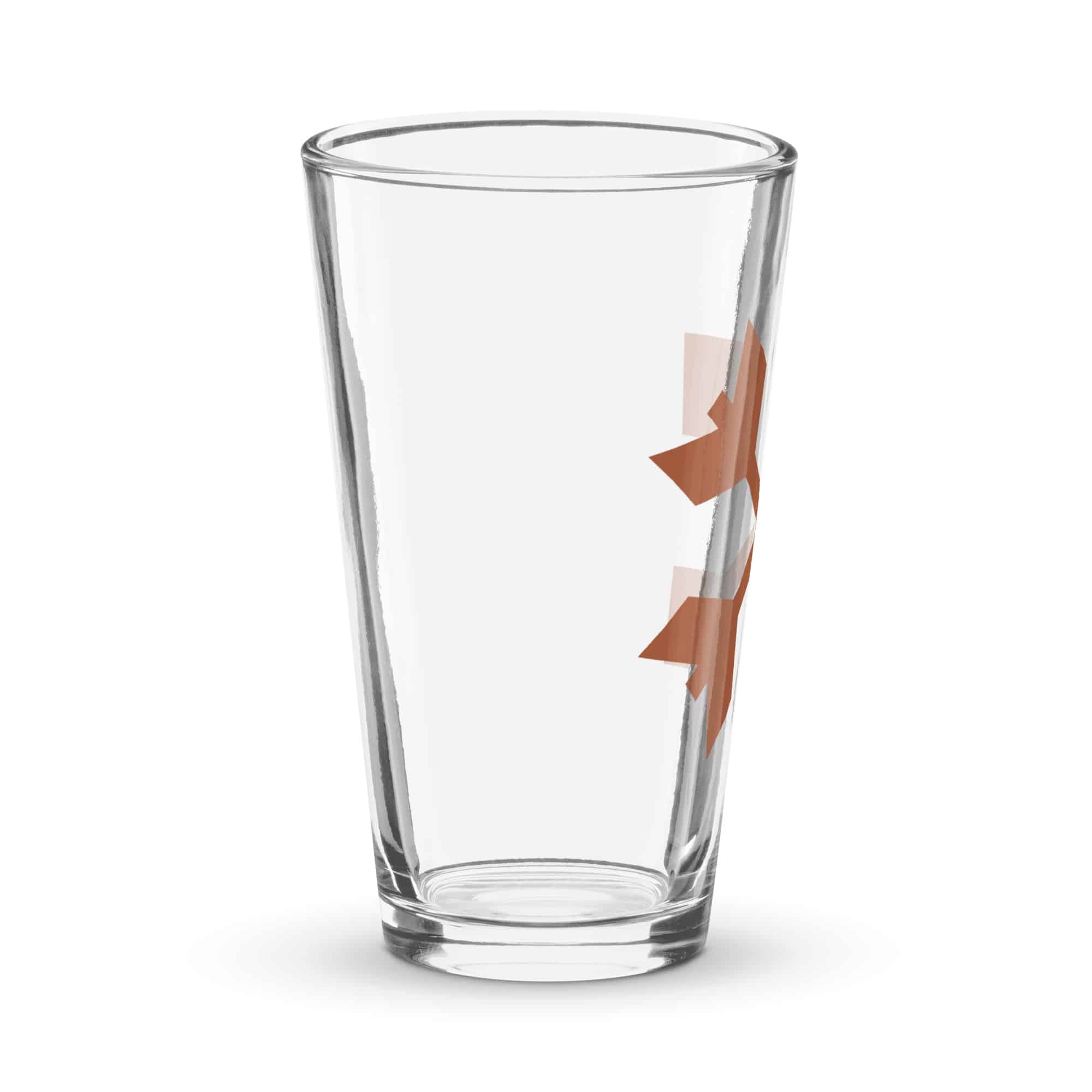 Terracotta Crossed Feather Arrows Pint Glass