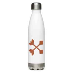 05 Crossed Feather Arrows Terracotta Stainless Steel Water Bottle - 17 oz - Main